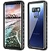 SNOWFOX Samsung Galaxy Note 9 Waterproof Case, Built-in Screen Protector Cover 360 Degree Protection Rugged Clear Bumper Underwater Waterproof Case Compatible with Samsung Galaxy Note 9 (Black)