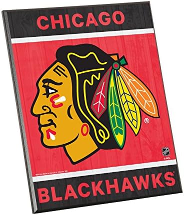 NHL Chicago Blackhawks Wood Easel Sign, 8 x 10", Team Color