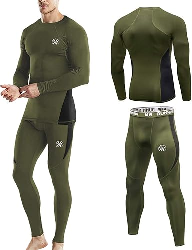 MEETWEE Conjunto Ropa de compresión Hombre, Largas Fitness ...