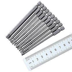 Rocaris 10pcs 1/4 Inch Hex Shank Long Magnetic