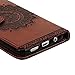 Badalink A11 Case,Galaxy A11 Case - Wallet 3D Embossed Flower Magnetic Flip Cover PU Leather Kickstand Card Holders Soft TPU Inner Case Hand Strap & Dust Plug & Stylus Brown