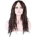KeeWig Synthetic Long Shaggy Curly Wig Medium Dark Brown Frosted Honey Blonde ROSE #FS4/27