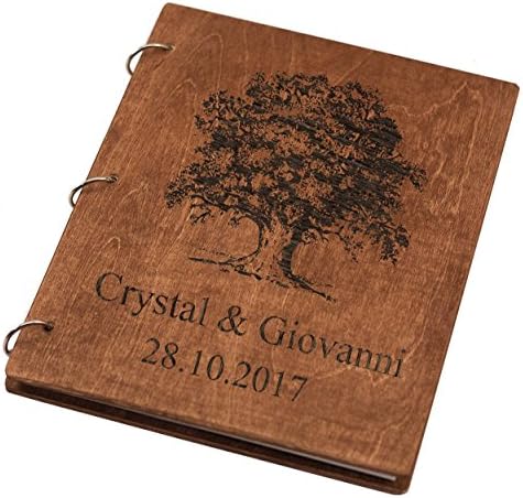 Photo Album, Wood Photo Album, Engraved Photo Album, Personalized Photo Album, Wedding Photo Album