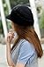 HINDAWI Winter Hats for Women Girls Warm Wool Knit Snow Ski Skull Cap with Visor,Black