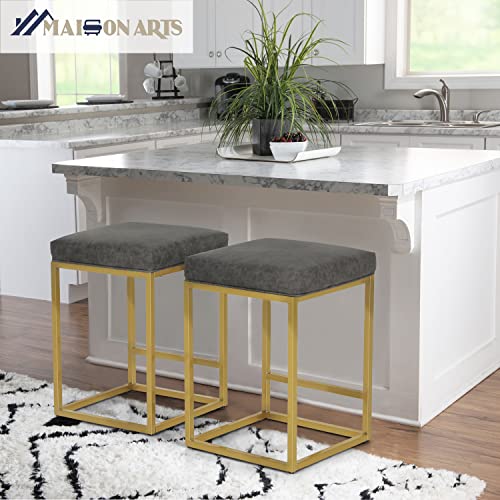 MAISON ARTS Counter Height 24" Bar Stools Set of 2 for Kitchen Counter