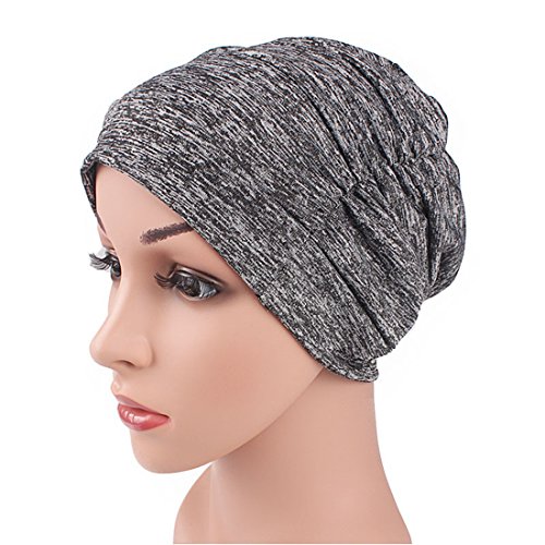 Qhome Unisex Soft Comfy Chemo Cap Sleepping Hat Turban Cap Muslim Islamic Hijab Beanie Bonnet Cap for Cancer Patient