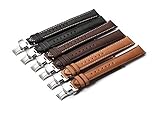 iStrap Calf Leather Watch Strap Quick Release Band Deployant Clasp Replacement 18 19 20 21 22 24mm