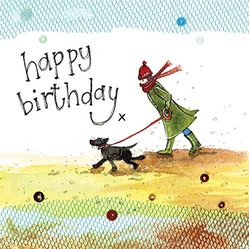 ALEX CLARK Happy Birthday Windy Weather Card