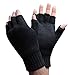 Mens 3M Thinsulate 40 gram Thermal Insulated Black Knit Winter Fingerless Gloves (Large / X-Large)