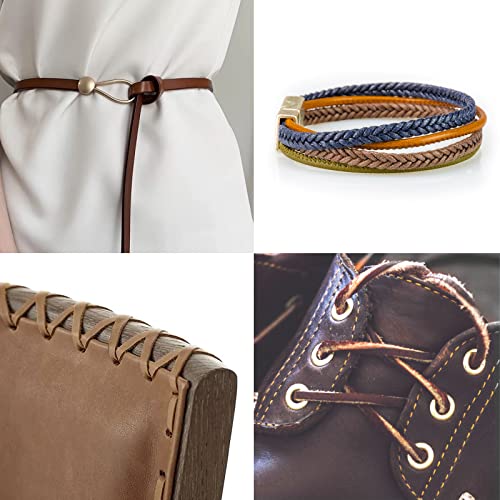 Ringsun 2 Inches Wide Flat Leather Straps for Crafts, Full Grain