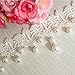 WINOMO Flower Lace Necklace Choker Faux Pearl Pendant Necklace Earring Sets