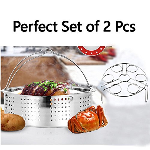 image for OYOY Steamer Basket With Egg Steamer Steamer Rack for Instant Pot and 