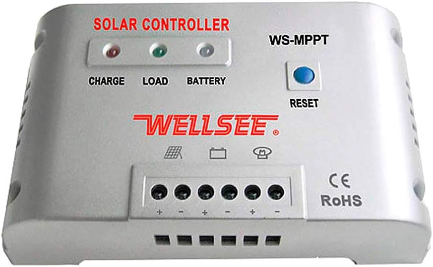 WELLSEE 60A 12V 24V Autoswitch MPPT Solar Panel Battery Regulator Charge Controller
