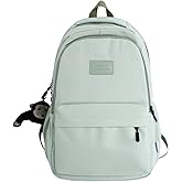 Aesthetic Backpack Cute Backpack for School College Backpack Large Capacity Bookbags for Girls Women Students Casual Travel Daypacks Solid Color(Green)