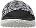 Skechers Cali Women's Burst - Elations Flat Sandal,Black/White,10 M US