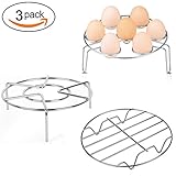 Steaming Rack, APHQUA Stainless Steel Steamer Rack Stand Wire Steaming Rack and Egg Steamer Rack for Pressure Cooker Kitchen Cooking Steaming Holder(3Pack)