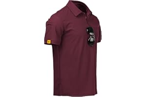 V VALANCH Mens Polo Shirts Short Sleeve Moisture Wicking Golf Polo Athletic Collared Shirt Tennis T-Shirt Tops