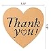1000 Thank You Stickers, 1.5” Heart & 1.2” Circle Stickers – Removable and Adhesive Label Kraft Paper