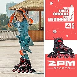 2PM SPORTS Torinx Red Black Boys Adjustable Inline