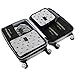 HiDay 8 Sets Packing Cube System - 1 Toiletry bag+ 4 Travel Cubes + 2 Pouches + 1 Premium Shoes Bag - Perfect Travel Luggage Organizer