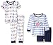 Gerber Girls' 4-Piece Pajama Set, Bird, 4T