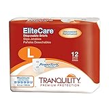Tranquility 2413 EliteCare Disposable Briefs-Large-48/Case