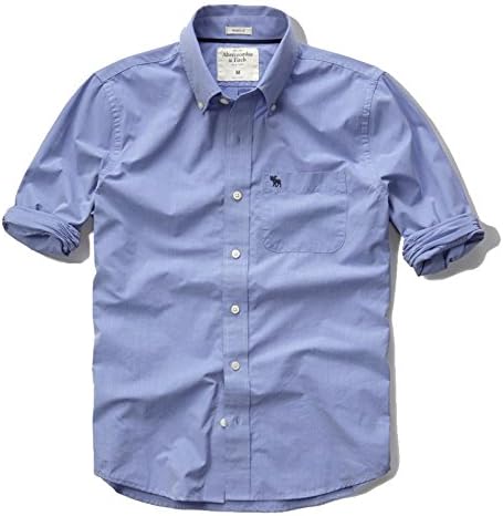 Amazon アバクロンビーアンドフィッチ Abercrombie Fitch シャツ 長袖 ポプリンシャツ メンズ Am522 Xxlサイズ ブルー 正規品 シャツ 通販