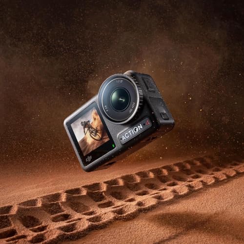 Osmo Action 4 Pack Esencial: cámara de acción Sumergible 4K/120 fps con un Sensor de 1/1.3 Pulgadas, Gran Rendimiento con Poca luz, Color D-Log M de 10 bits, batería Duradera de 1770 mAh