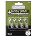 Moonrays 95504 Wedge Base Light Bulbs, 4 Pack, Clear, 7-Watt