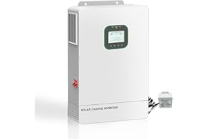 POWLAND 6500W Solar Hybrid Inverter Charger 48V DC to 120V AC Split Phase Power Inverter,Built in 120A MPPT Charge Controller,Work with 48V Lead Acid/LiFePO4,Support Parallel up to 6 inverters