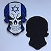 SpaceAuto Skull Head w/ Flag of Israel Military Tactical Morale Badge Hook Loop Fastener Patch 3.54