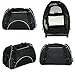 BENCMATE Soft Side Pet Carrier Travel Bag for Small Dogs and Cats Airline Approved Under Seat Black