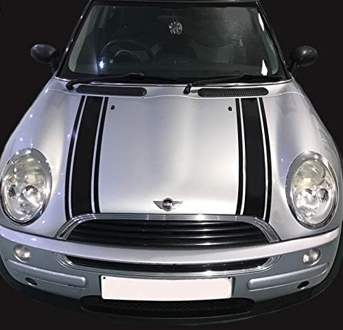 JHS Graphics Mini Cooper Clubman Countryman Paceman Coupe Bonnet Stripes (White)