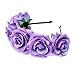 Ever Fairy Women Single Rose Flower Wreath Hoop Jewelry Hair Band Type Bridal Wreath Holder Hoop