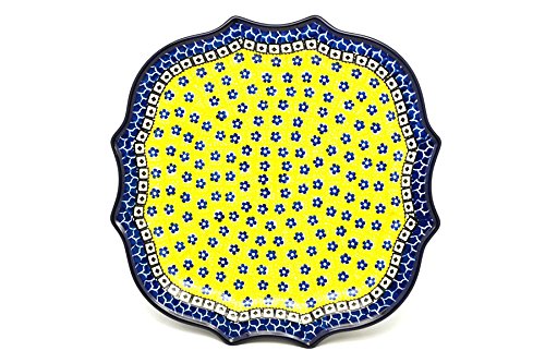 Click Here to See More Images Polish Pottery Tray - Serpentine Edge - Sunburst