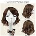 rabbitgoo Halloween Short Curly Hair Wigs 11 inches with Flat Bangs for Women