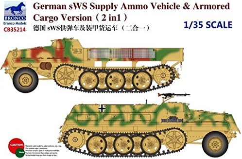 BNC35214 1:35 Bronco German sWS Supply Ammo Vehicle & Armored Cargo Version (2 in 1) [MODEL BUILDING KIT]