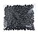 Souarts 6/8mm Pack of 500pcs Coffee Light Coffee Stripe Ball Shape Wood Wooden Loose Beads (Black 8mm)