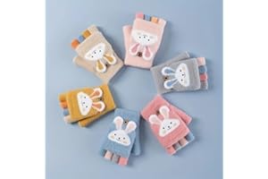 1 Pairs Cute Bunny Knit Gloves, Winter Stretchy Knit Gloves for Boys Girls, Perfect for Fall or Winter, for Daily Outings