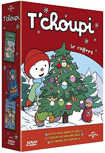 T'choupi - Le Coffret - Le Plus Beau Sapin De Noël + T'choupi Fait Son Spectacle + La Cabane Des Copains - Pack