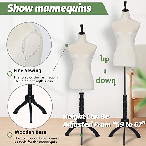 Mannequin,Dress Form Female Sewing Mannequin Torso with Stand