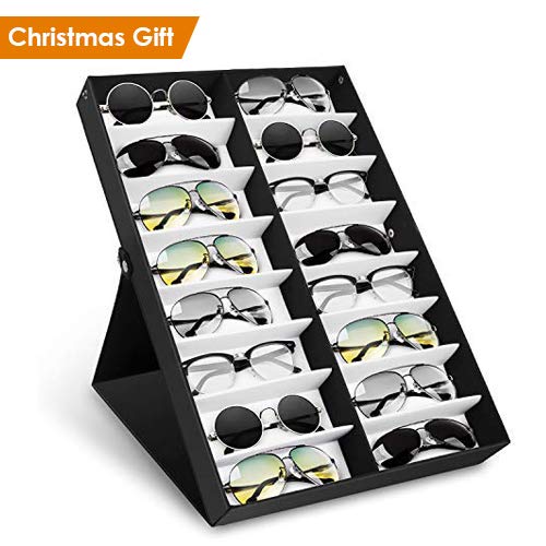 amzdeal Sunglasses Display Eyeglasses Organizer for Watches Jewelry Hair Accessories (16 Slots)