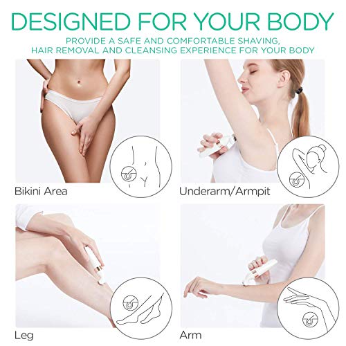 VOYOR Electric Shaver for Women Bikini Trimmer Hair Remover for Face Body, 5 in 1 Groomer Kit Lady Shaver Bikini Razor… - Image 3