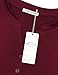 SeSe Code Womens Henley Tops Chritmas Gift, Ladies Vintage Long Sleeve V Neck Button Embellished Blouse A Line Flare Hem Slimming Comfort Tunic Shirts Red Large