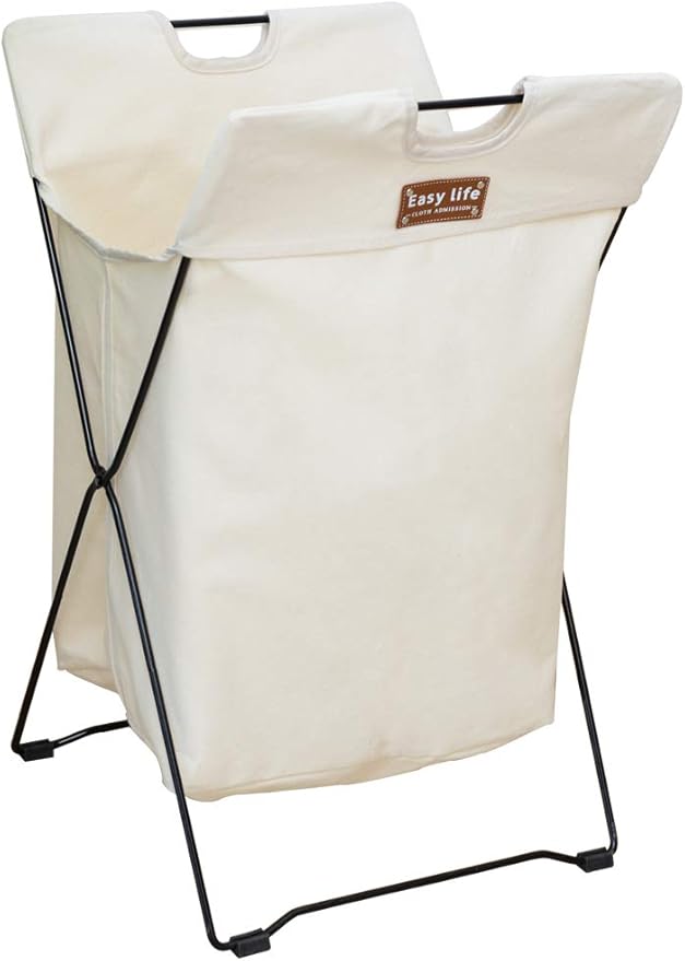 LELME Hierro Plegable Cesta De Lavandería Ropa Sucia Canasta De