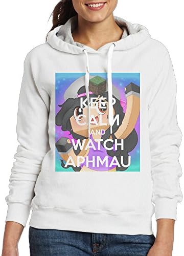 KEEP CALM AND WATCH APHMAU Poster Unisex Travel School Team Shopping Drawstring Women's Fleece Sweatshirt XXL White