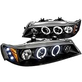 Spec-D Tuning 2LHP-ACD94JM-TM Honda Accord Black Led Halo Projector Head Lights