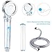 Luxsego Showerhead Body Sprays [IFS-003] with a Filter Cartridge & 4.6ft Hose, Magnetic Therapy Shower Head Built-in PP Cotton & Ionic Energy Stone for Dry Hair & Skin SPA