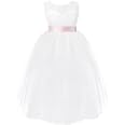 Iiniim Girls Petal Tulle Dress - Flower Girl Princess Pageant Party Dress