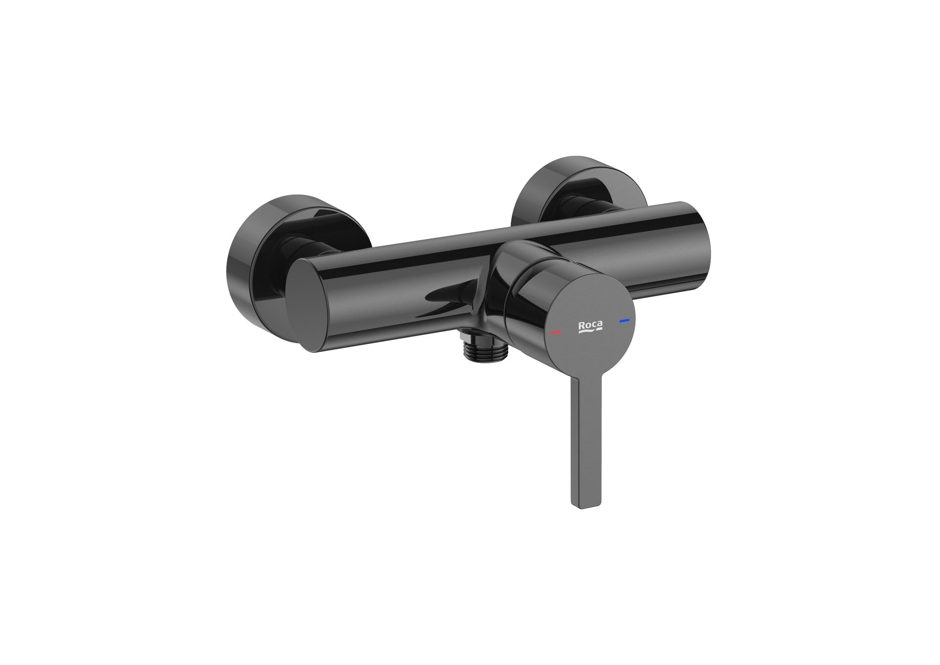 Roca Naia Series Outdoor Shower Mixer Tap 21.5 x 6.5 x 14 cm, Titanium Black (Reference: A5A2196CN0)